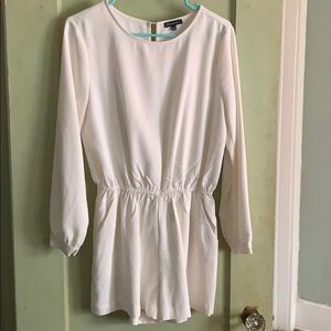 Long sleeve white romper